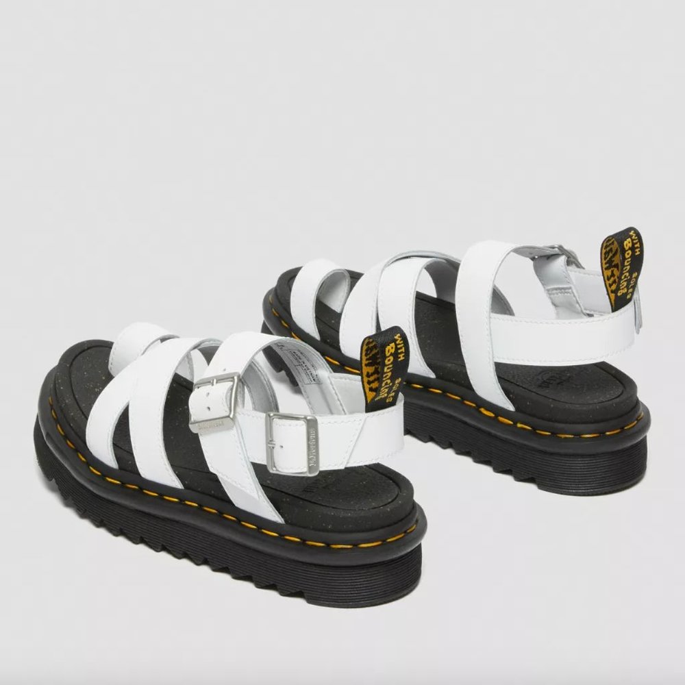 Dr. Martens White and Black Platform Sandals - Picture 5 of 10